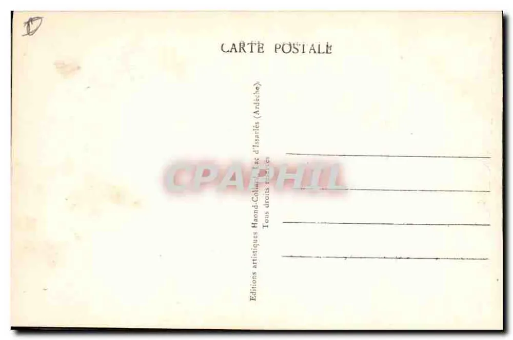 See Issarlès (Ardèche), H. 1000 m. — Eine Ecke des Sees, dominiert vom Mont Mézenc — Éditions Haond-Collard - Rückseite
