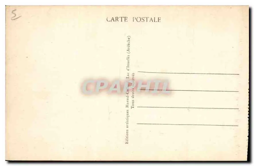See Issarlès (Ardèche) — Felsen in Form eines Brotlaufs — Künstlerische Editionen Haend-Collin - Rückseite