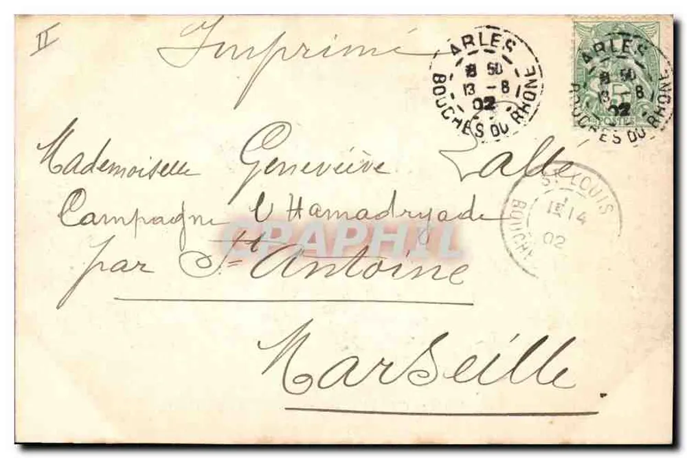 Arredores de ARLES - Convento de MONTMAJOR — B. F. CHALON-SAONE, n°103 - Verso