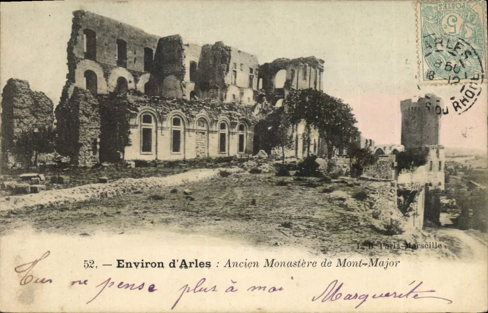 Umgebung von Arles: Altes Kloster Mont-Major — L. B. Paris-Marseille, n°52 - Vorderseite