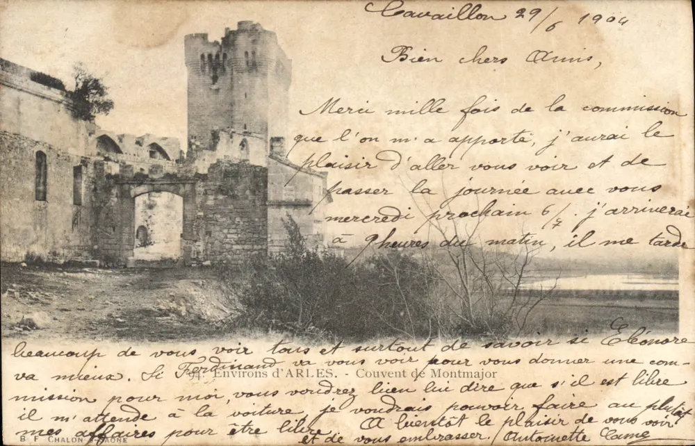 Cavaillon — Convento de Montmajour — B. F. Chalon & Frères - Frente
