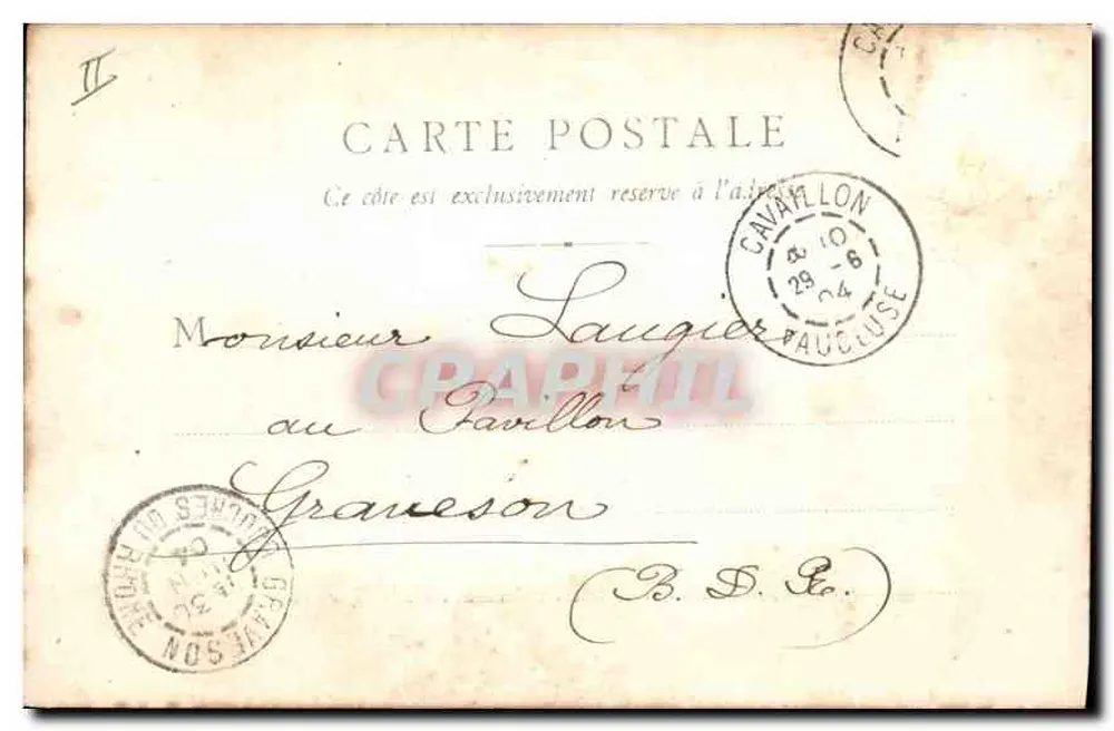 Cavaillon — Convento de Montmajour — B. F. Chalon & Frères - Verso