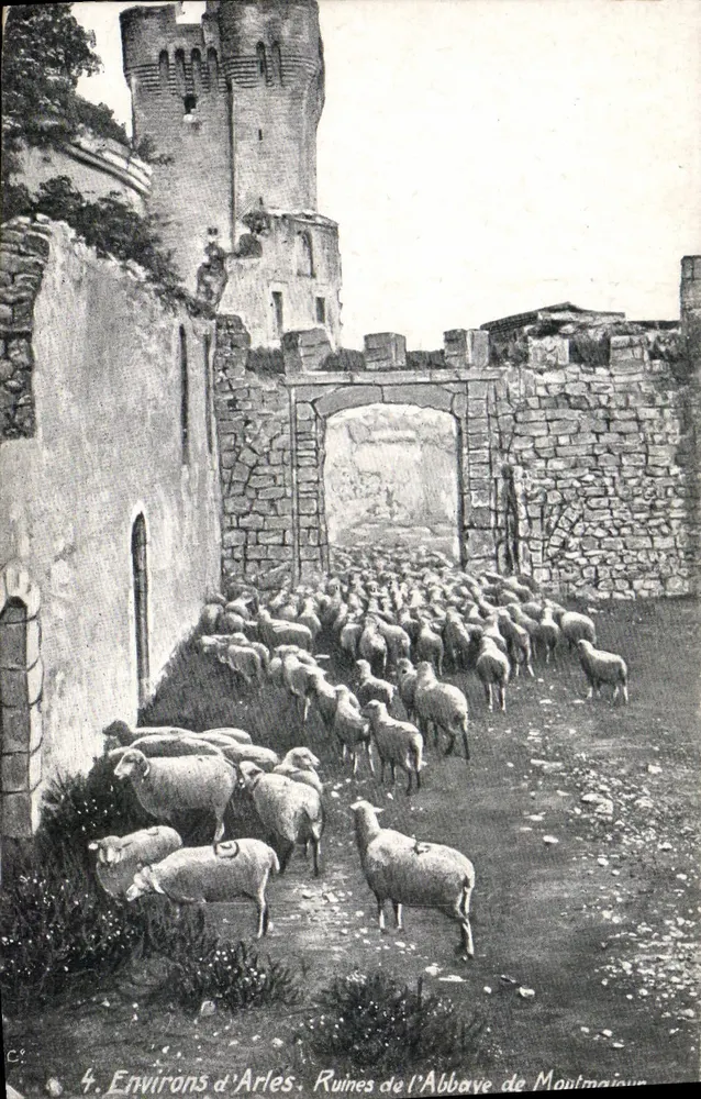 Umgebung von Arles — Ruinen der Abtei Montmaïour — L. V. & Cie, Paris - Vorderseite