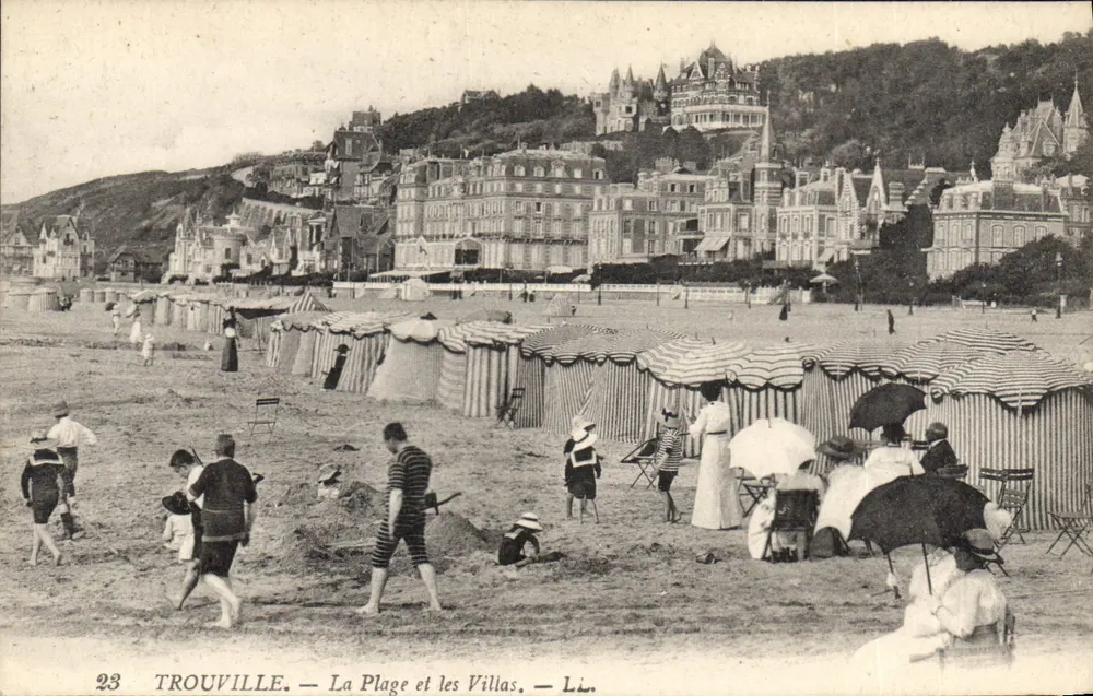 Trouville — Blick auf den Strand und die Villen — L.L. - Vorderseite