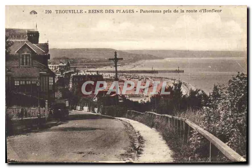 Trouville - Königin der Strände - Panorama vom Weg nach Honfleur - Vorderseite
