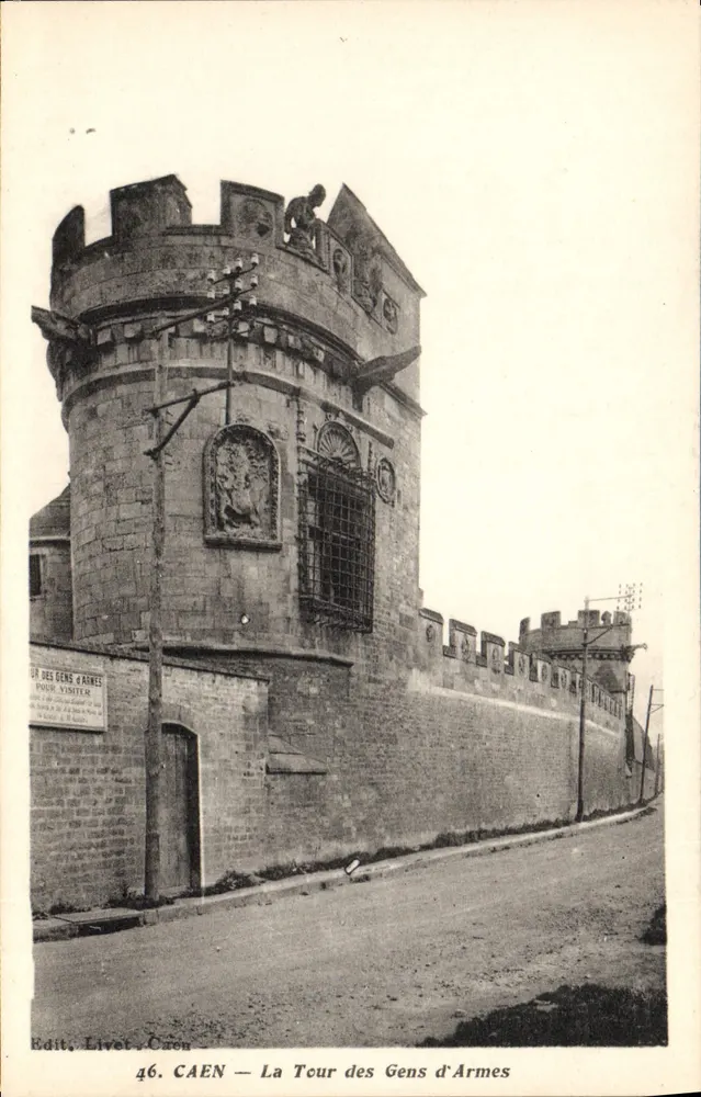 CAEN — La Torre de los Gens d'Armes — Editor Livet, n°46 - Anverso