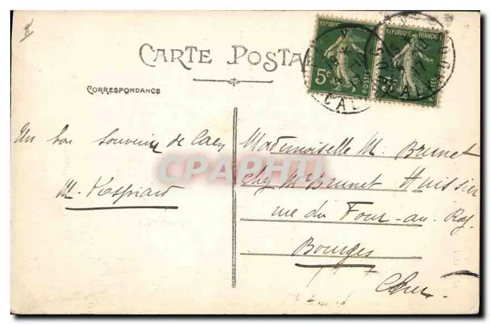 Caen — Hotel das Moedas — editor desconhecido, n° 37 - Verso