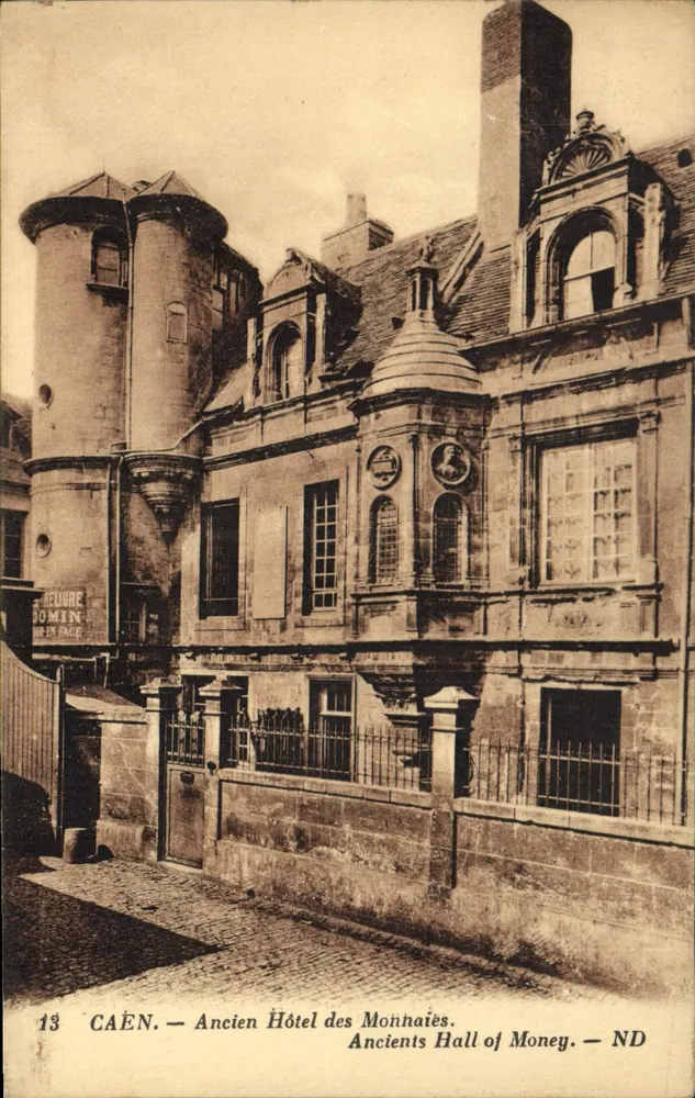 Caen — Antigo Hotel das Moedas — editor ND, n°13 - Frente
