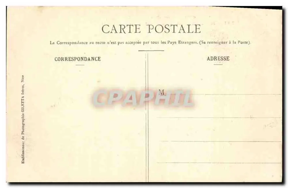 Monte-Carlo - Die Gärten — Künstlerische Sammlung n°724 — Verlag Giletti frères, Nice - Rückseite