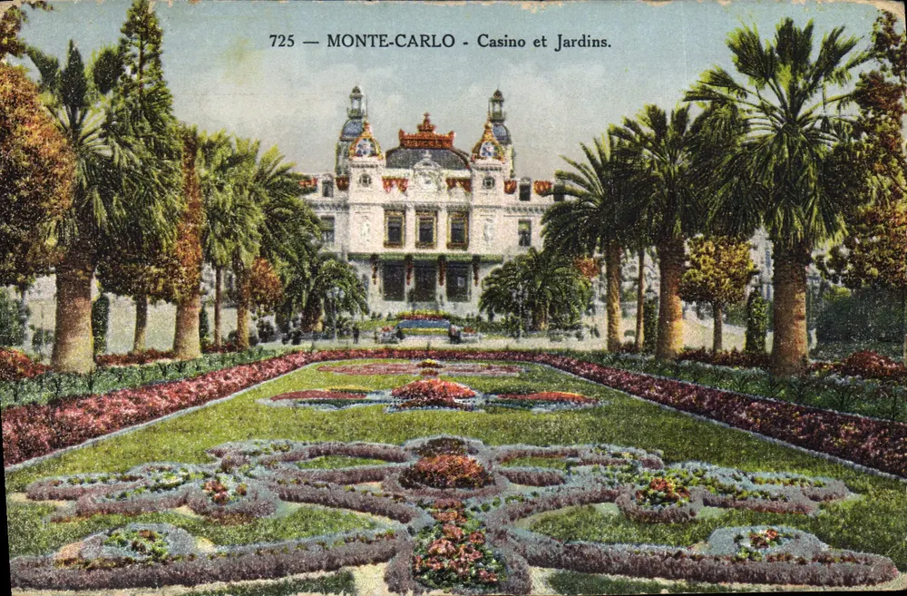 Monte-Carlo - Casino und Gärten — Verlag Galette, n° 725 - Vorderseite