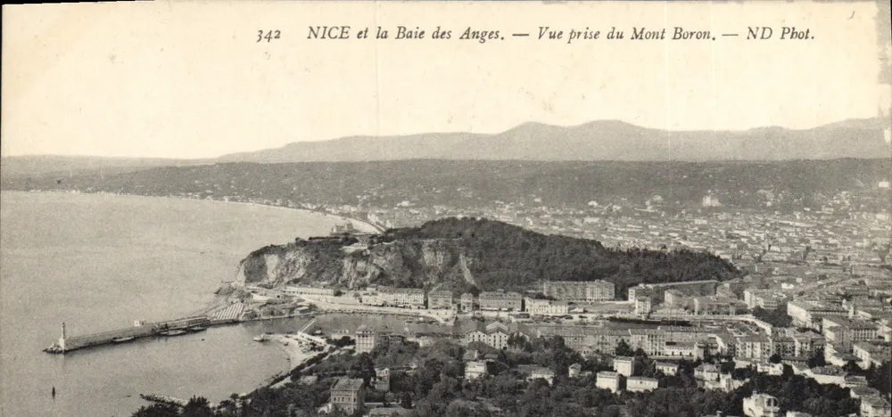 NICE und die Bucht der Engel — Ansicht vom Mont Boron — ND Phot. - Vorderseite