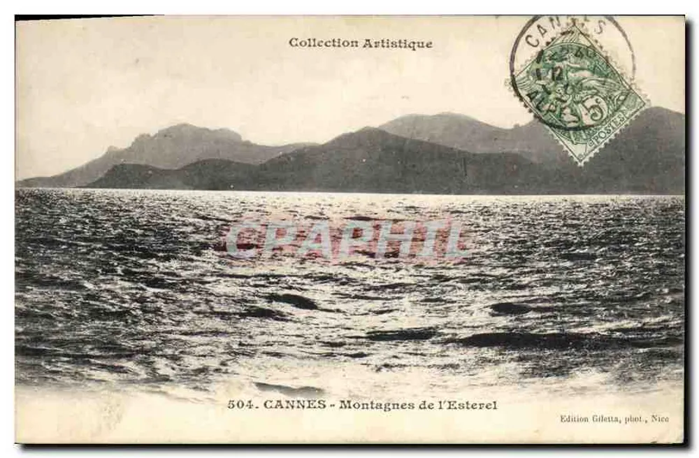 CANNES - Montanhas do Esterel — Coleção Artística — Edição Gilelta, fot., Nice - Frente