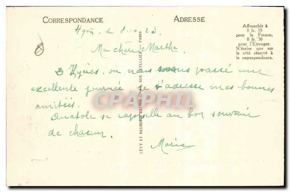 Nice - Place Masséna, das Casino und die Gärten — Selecta, n° 108 - Rückseite
