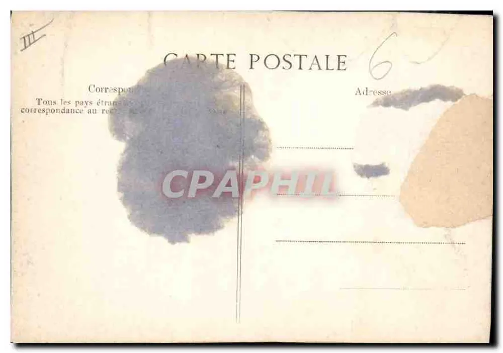 Überschwemmung der Seine — Paris - Die Pont de l'Alma — unbekannter Verlag - Rückseite