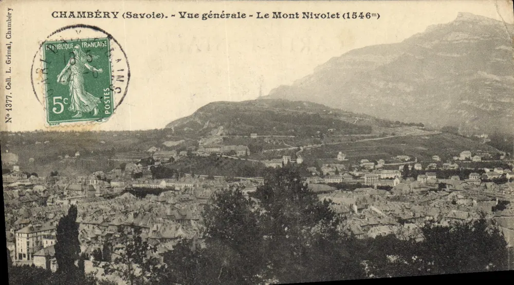 Chambéry (Savoie) - Allgemeiner Blick - Le Mont Nivolet (1546m) - L. Grimal, Nr. 1377 - Vorderseite