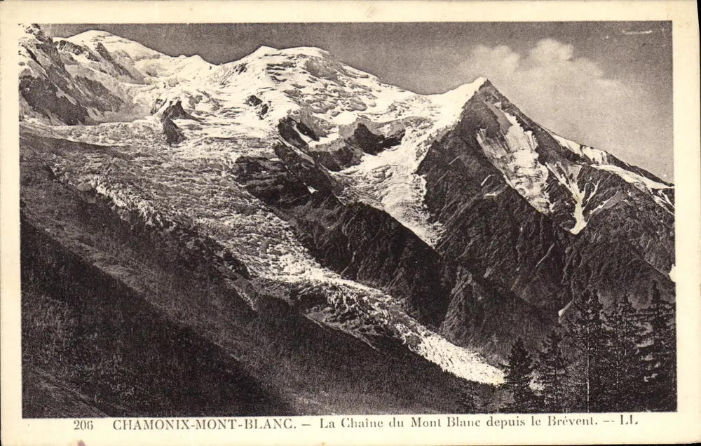 Chamonix-Mont-Blanc — Die Mont-Blanc-Kette von Brévent — L.I. - Vorderseite