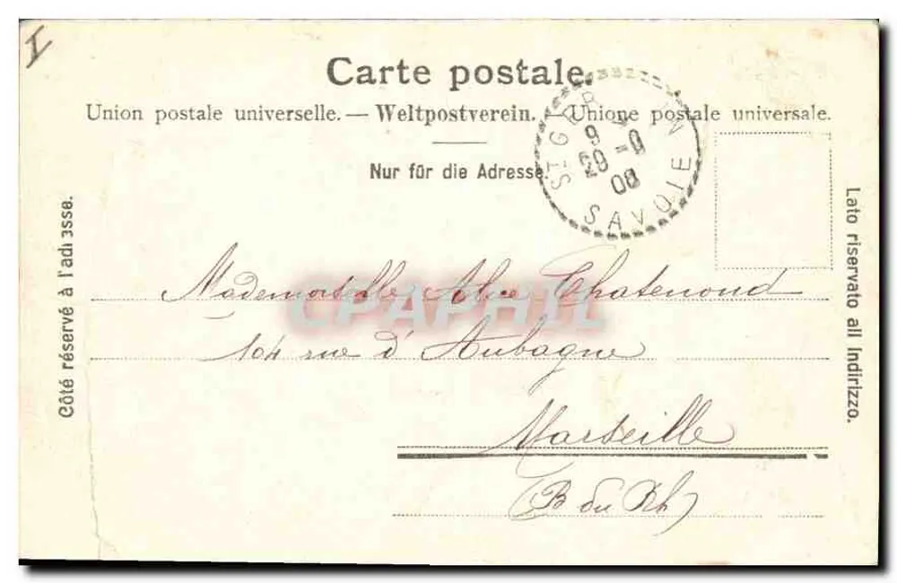 A Aiguille du Dru vista de Montanvert — Verlag Gebr. Wehrli, Zurique — n° 6469 - Verso