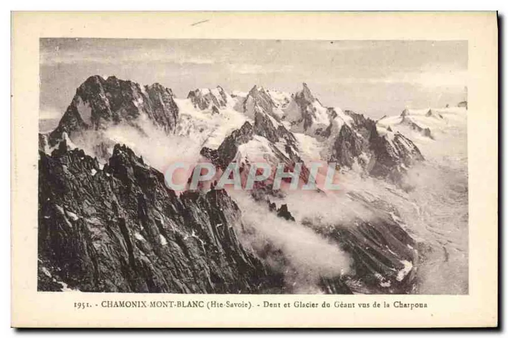 Zahn und Glacier du Géant von der Charpoua gesehen — Chamonix-Mont-Blanc (Haute-Savoie) — L. Fauraz, Verlag, in Annemasse (Haute-Savoie) - Vorderseite
