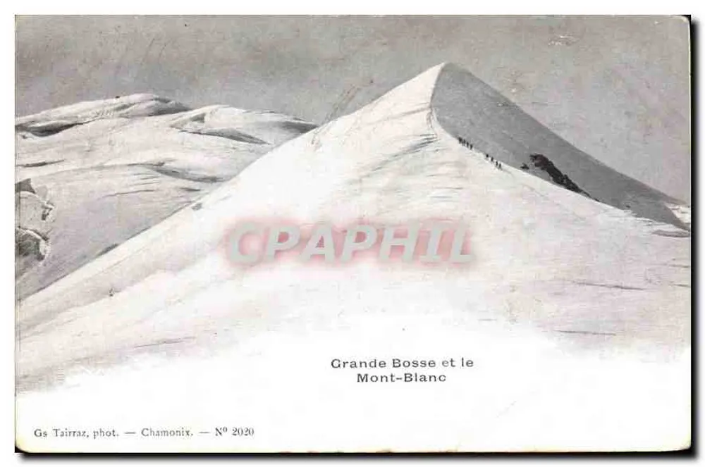 Grande Bosse e o Mont-Blanc — vista alpina — Gs Tairraz, fot. — Chamonix — N° 2020 - Frente