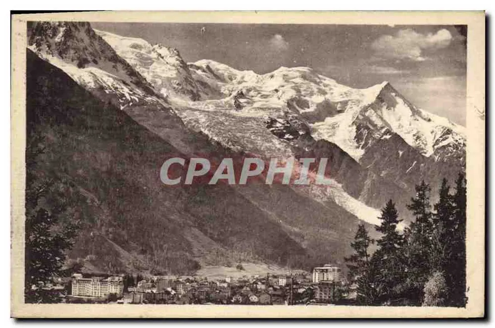 Chamonix e o Mont-Blanc — vista panorâmica — Chamonix-phot.-édit. - Frente