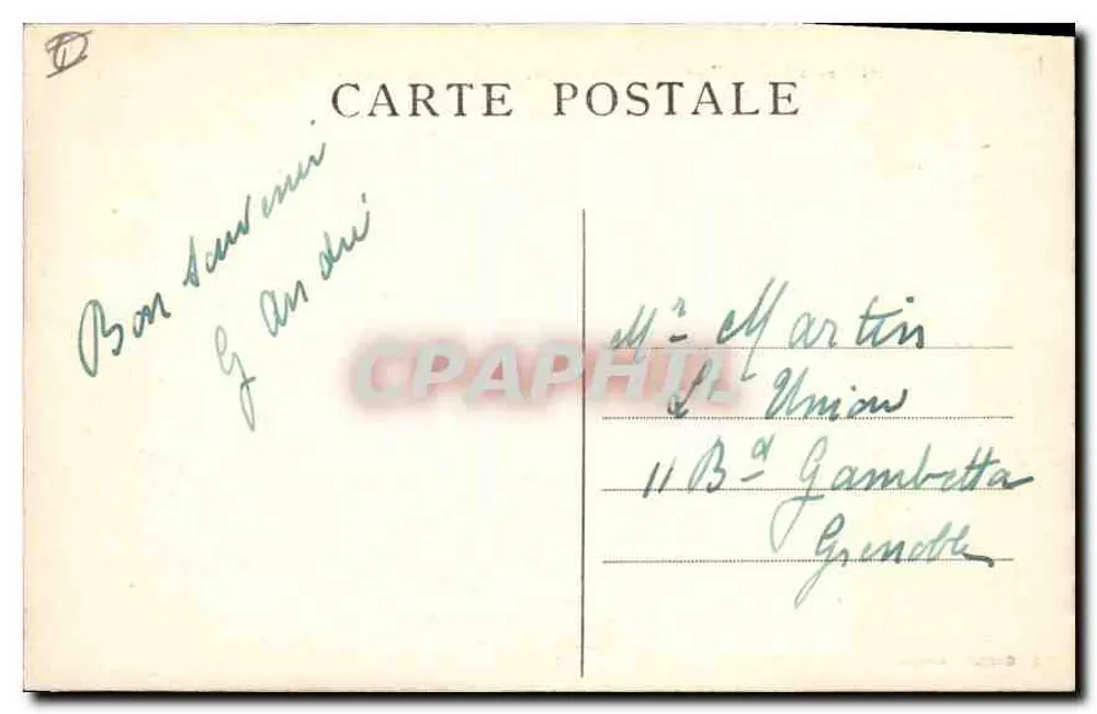 See Annecy — Panorama des Sees und des Massivs der Bauges — A. Gardel, Annecy, n°106 - Rückseite