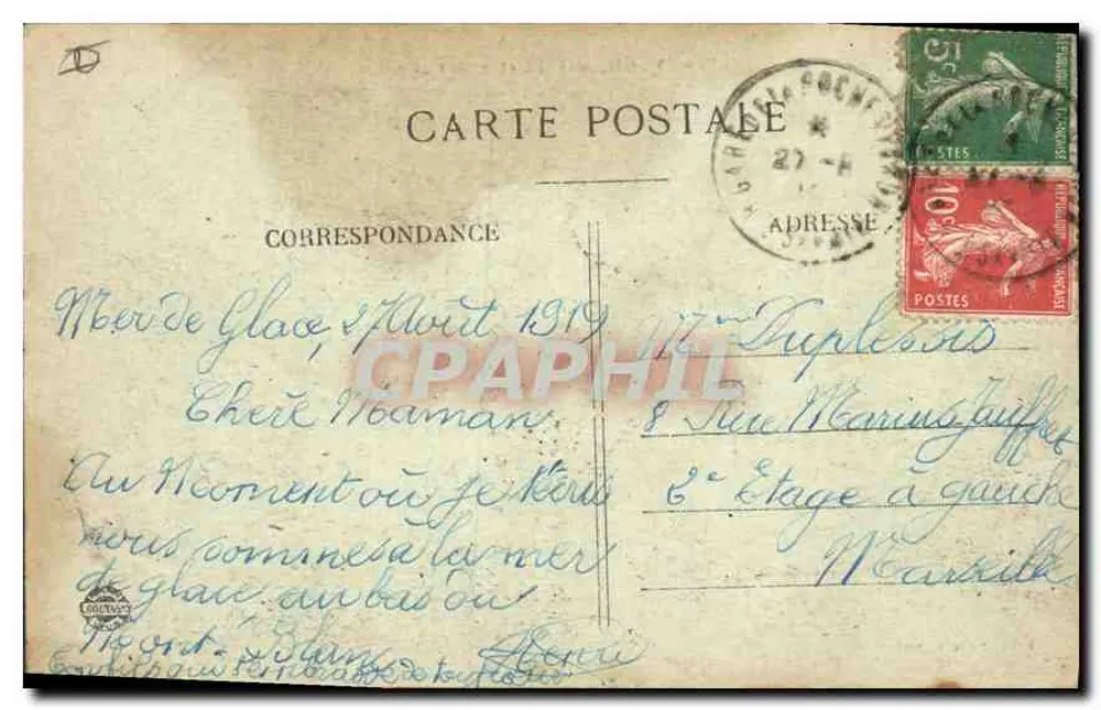 Chamonix e o Lago de Gelo — G.R. 591 — Edit. Savoisienne - Verso