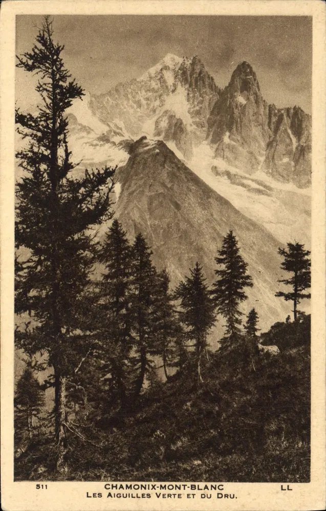 Les Aiguilles Verte et du Dru — Chamonix-Mont-Blanc — LL, n° 511 - Vorderseite