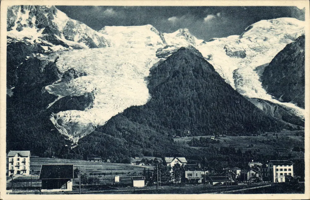 Chamonix — Glaciar dos Bossons — G. Tairras, fot. edit. Chamonix-Mont Blanc - Frente