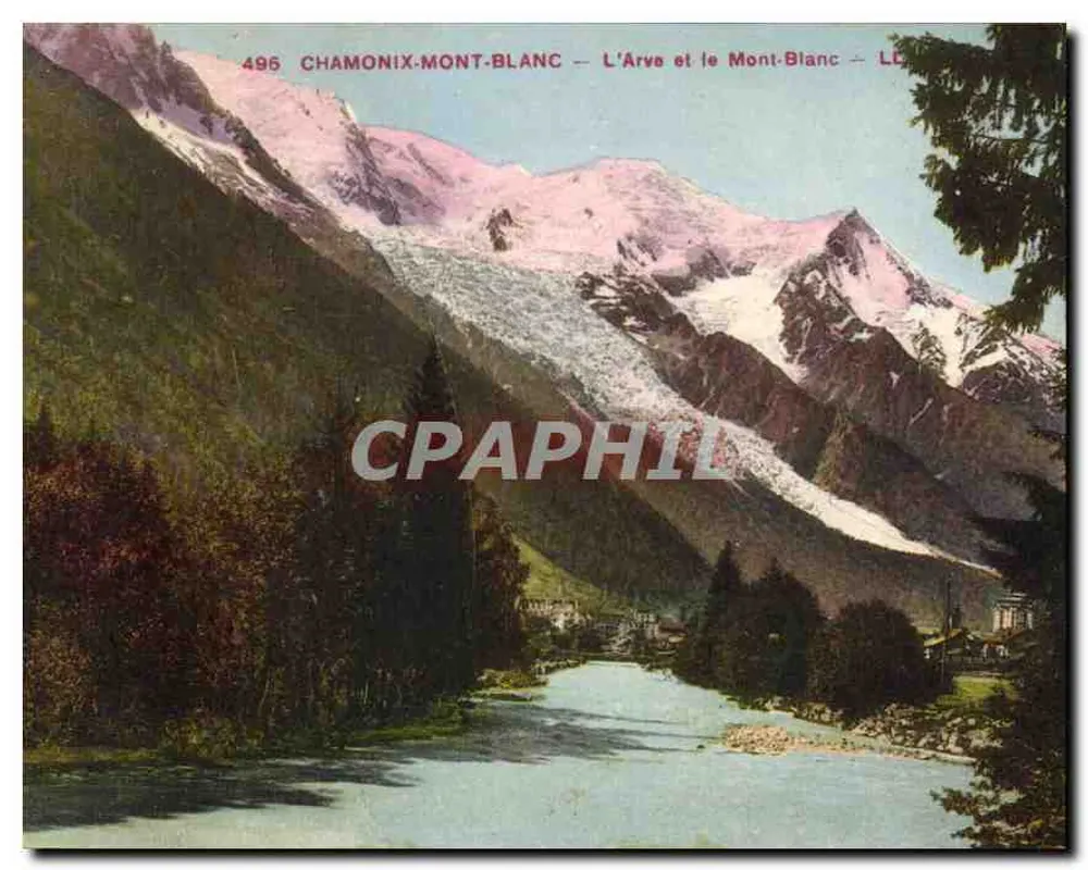 Chamonix-Mont-Blanc — Die Arve und der Mont-Blanc — LL — n°496 - Vorderseite
