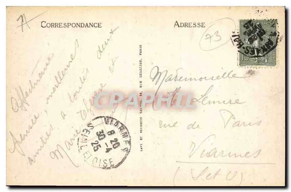 Chamonix — Hotel du Montenvers und Aiguille du Dru — LL - Rückseite