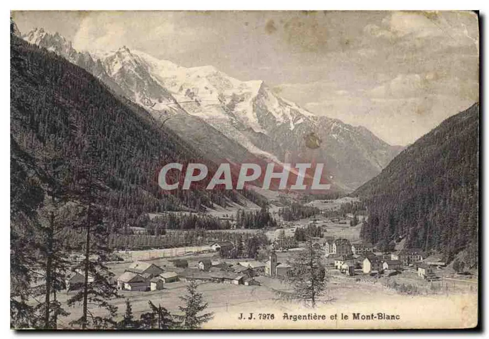 Argentière e o Mont-Blanco — vista panorâmica — J.J. 7978 - Frente