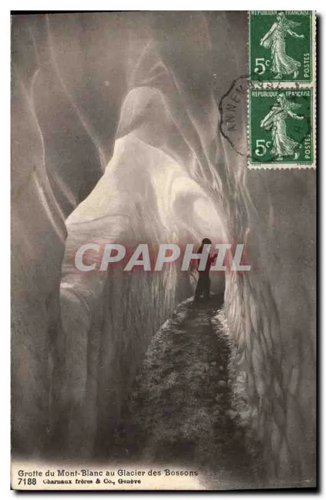 Höhle des Mont-Blanc am Glacier des Bossons — Charnaux Frères & Co., Genf, Nr. 7188 - Vorderseite