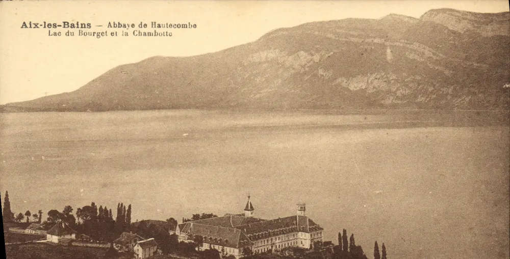 Aix-les-Bains — Abbaye de Hautecombe — Lac du Bourget und die Chambotte - Vorderseite