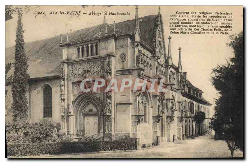AIX-LES-BAINS — Abadia de Hautecombe — Editor E. Reynaud, n°282 - Frente