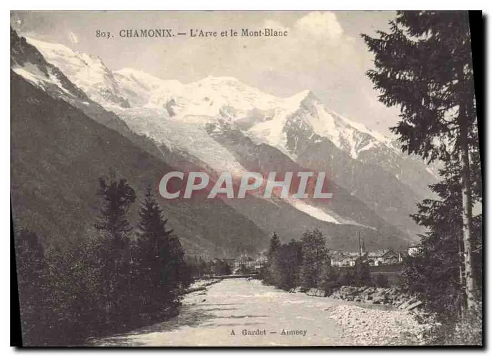 Chamonix — O Arve e o Mont-Blanc — A. Gardet — Annecy - Frente