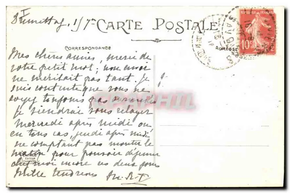 AIX-LES-BAINS — Castelo de Bourdeau — Editor Chambéry, n°3308 - Verso