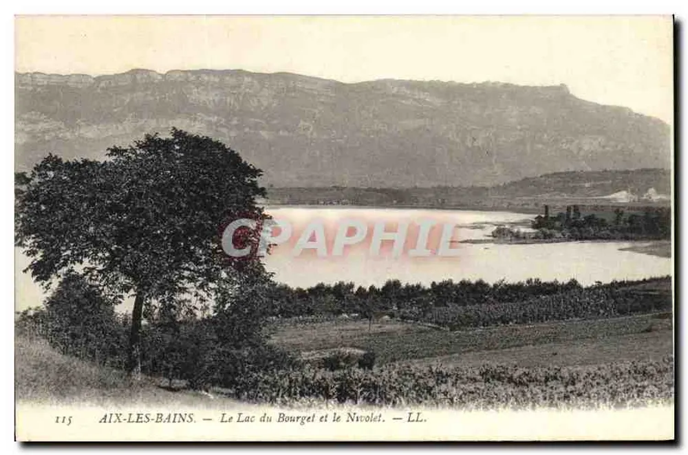 Aix-les-Bains — Ansicht von See Bourget und Nivolet — LL. — n°115 - Vorderseite