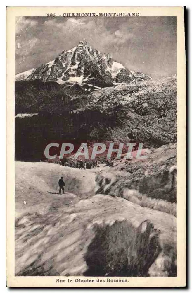 Chamonix-Mont-Blanc — Auf dem Glacier des Bossons — L. Morand, phot.-Verlag, Megève (Haute-Savoie) - Vorderseite