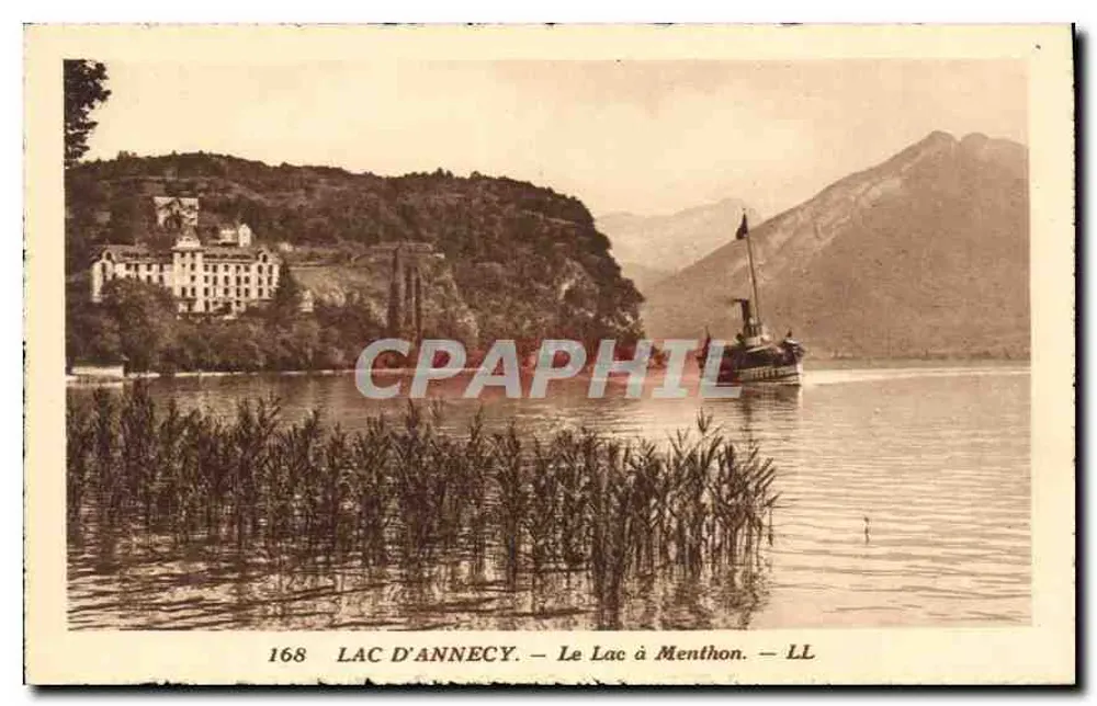 Lago de Annecy — O Lago em Menthon — LL 168 - Frente