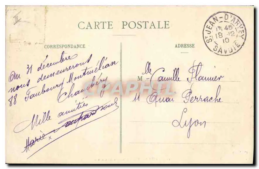 Chambéry — Castelo do Chanet — Editor L'Art du Château, n° 1179 - Verso