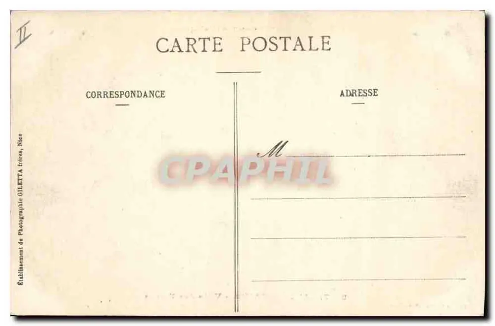 AIX-LES-BAINS - Villa dos Flores — Coleção Artística, n°2217, Edição Giletta, fot. Nice - Verso