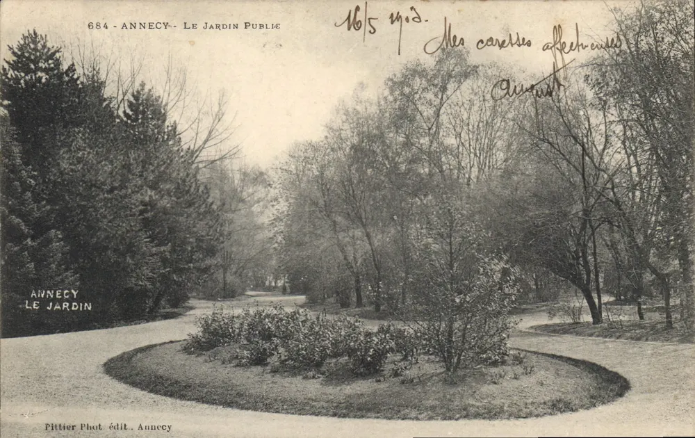 Annecy - O Jardim Público — Pittier Fot. edit. Annecy, n° 684 - Frente
