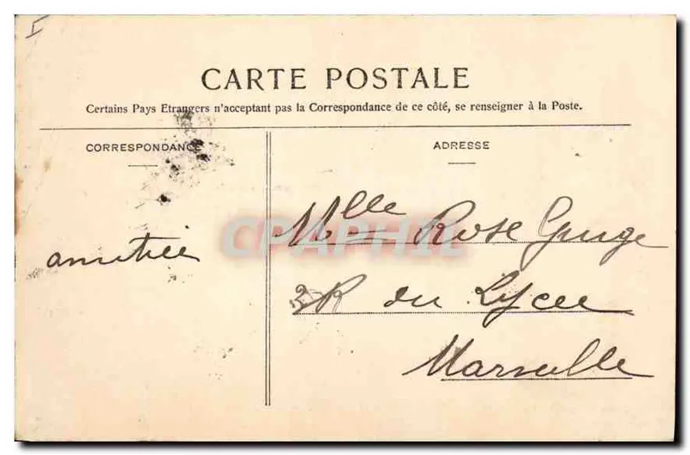 Annecey — A Prefeitura e Monumento Sommeiller — Edição A. Gardet, Annecy - Verso