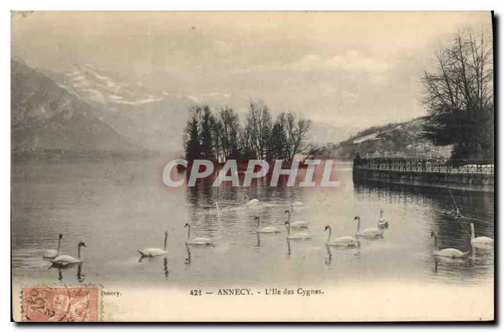 Annecy — L'Isola dei Cigni — editore sconosciuto, n. 421 - Recto