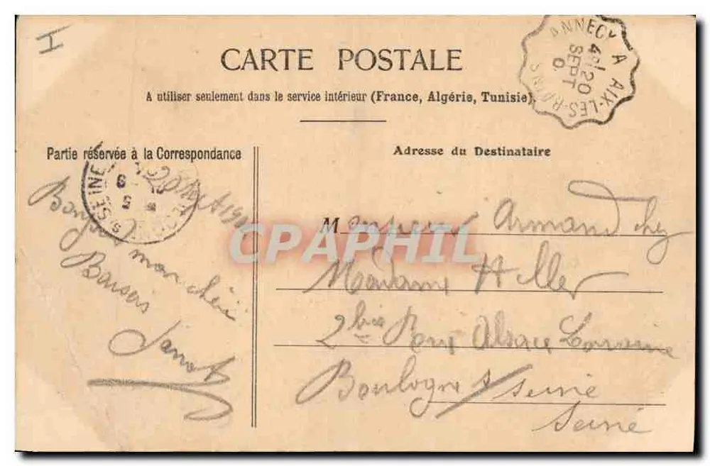 Annecy - A Ilha dos Cisnes — Pittier, fot.-edit., Annecy, n° 421 - Verso