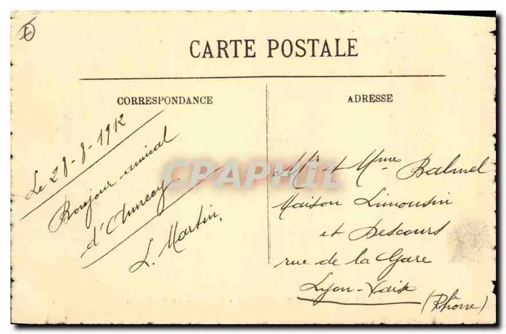 See Annecy — Duingt — Der Hafen und Schloss — Verlag: 166 - Rückseite