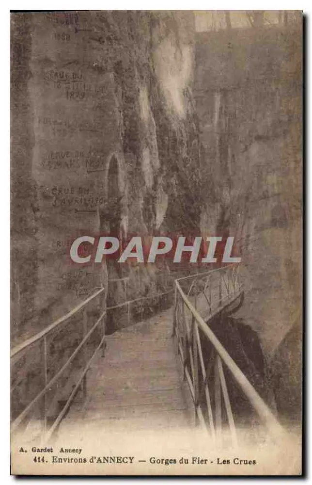 Gorges du Fier — Die Überschwemmungen — Um Annecy — A. Gardet - Vorderseite
