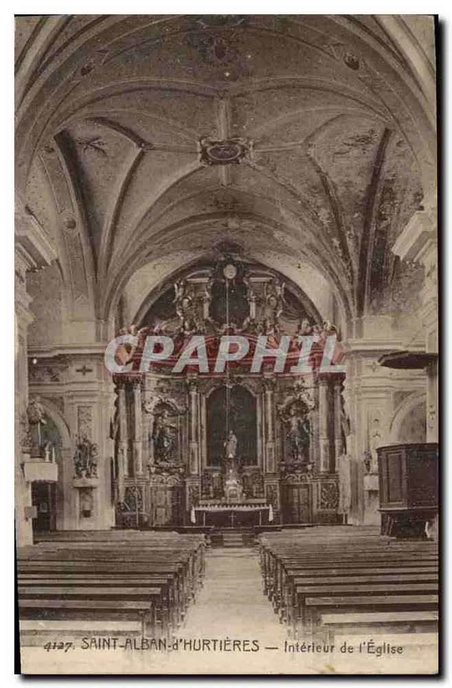 Saint-Alban-d'Hurtières — Innenansicht der Kirche — Ausgabe A. B. E. M., Annecy, Nr. 4127 - Vorderseite