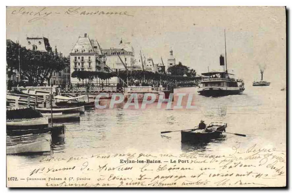 Evian-les-Bains — Le Port — Charnaux Frères & C°, Genève, n° 1672 - Frente