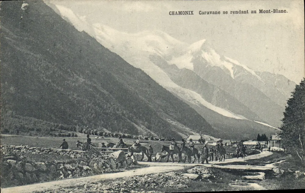 Chamonix — Caravana se dirigindo ao Mont-Blanc — editor não identificado - Frente